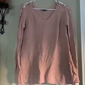 Pink V-Neck Sweater